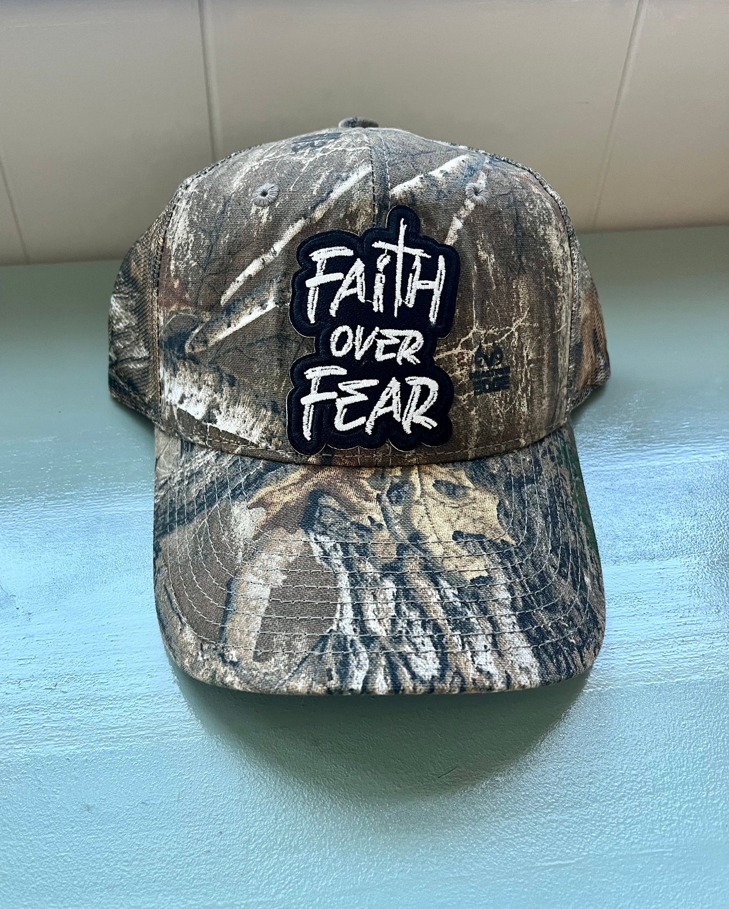 Faith Over Fear Camo Cap