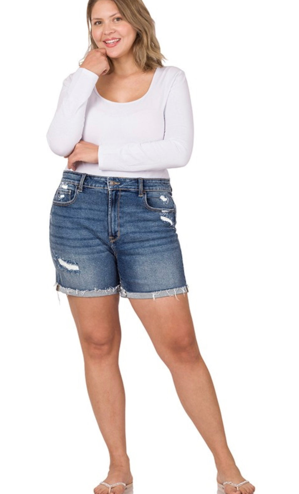 Jenny Plus Denim Shorts