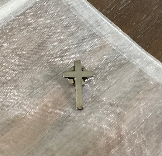 Black Cross Hat Pin