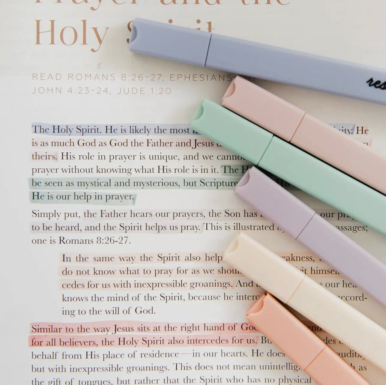 Muted Pastel Highlighter Set