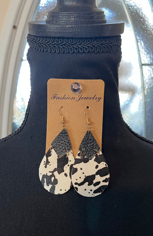 Cow Print Earrings