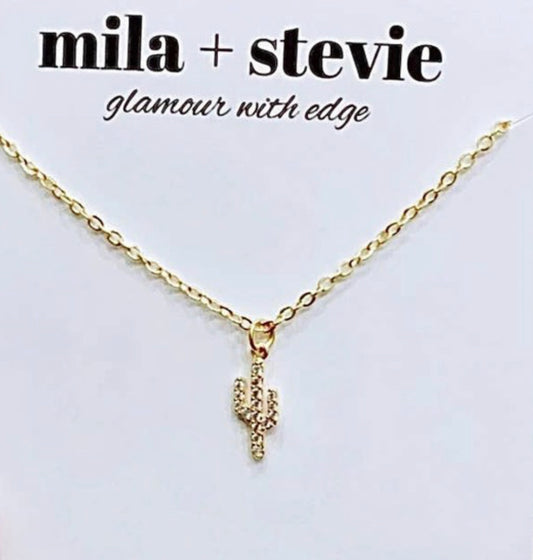 Gold Cactus Necklace