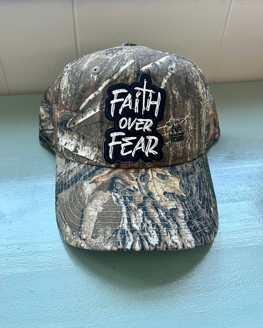 Faith Over Fear Camo Cap