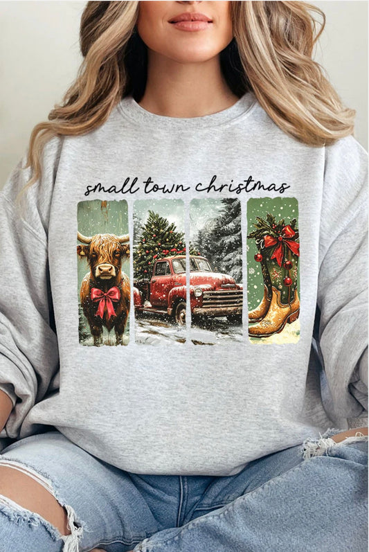 Small Town Christmas Crewneck Sweatshirt